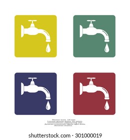 Water tap vector icon