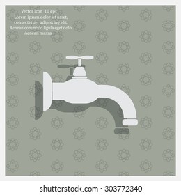 Water tap vector icon