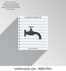Water tap vector icon