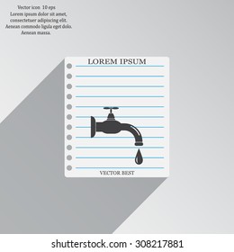 Water tap vector icon