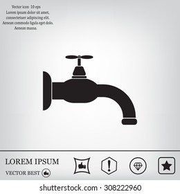 Water tap vector icon
