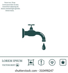 Water tap vector icon