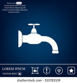 Water tap vector icon