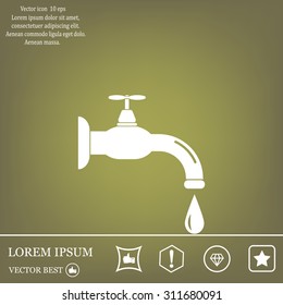 Water tap vector icon