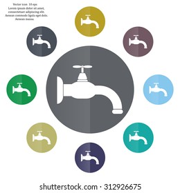 Water tap vector icon