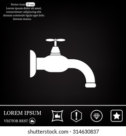 Water tap vector icon