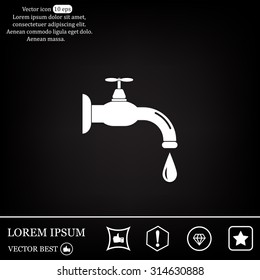 Water tap vector icon