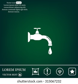 Water tap vector icon