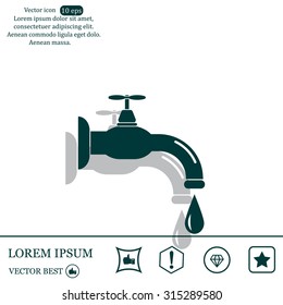 Water tap vector icon