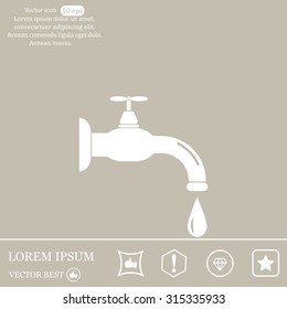 Water tap vector icon