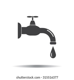 Water tap vector icon