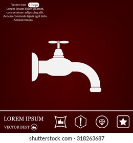 Water tap vector icon