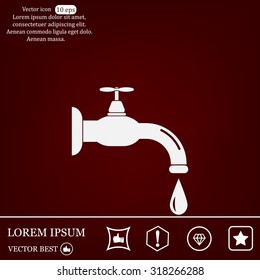 Water tap vector icon