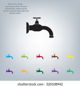Water tap vector icon