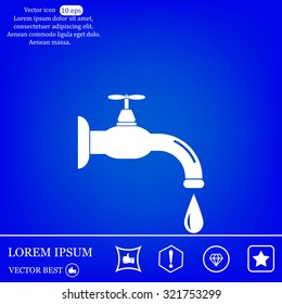 Water tap vector icon