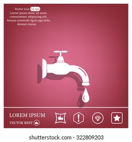 Water tap vector icon