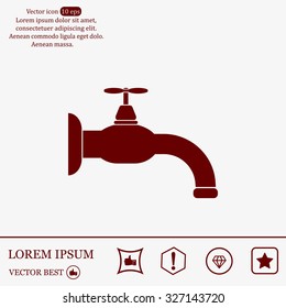 Water tap vector icon