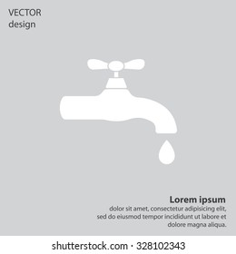 Water tap vector icon
