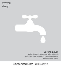 Water tap vector icon