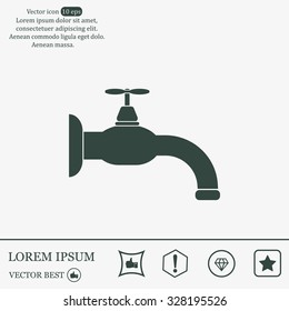 Water tap vector icon