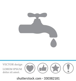 Water tap vector icon