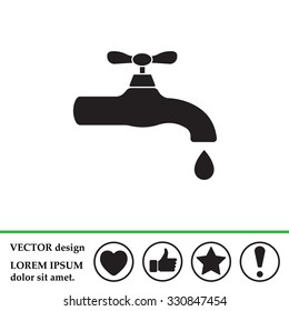 Water tap vector icon