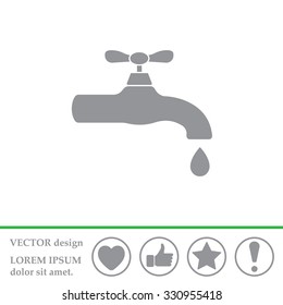 Water tap vector icon