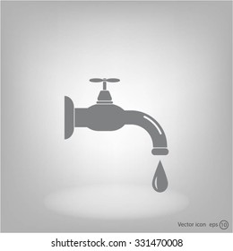 Water tap vector icon