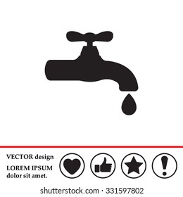 Water tap vector icon