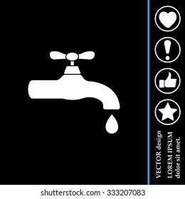 Water tap vector icon