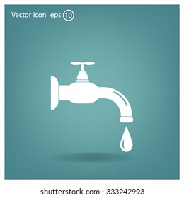 Water tap vector icon