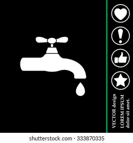 Water tap vector icon