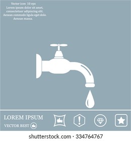 Water tap vector icon