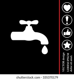 Water tap vector icon
