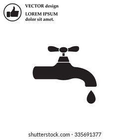 Water tap vector icon