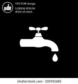 Water tap vector icon