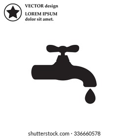 Water tap vector icon
