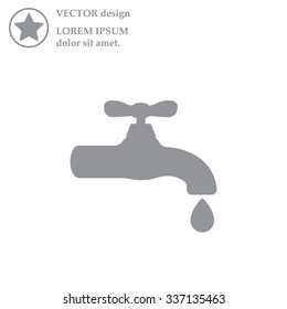 Water tap vector icon
