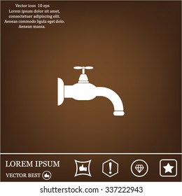 Water tap vector icon