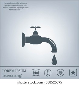 Water tap vector icon