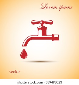 Water tap vector icon