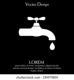 Water tap vector icon