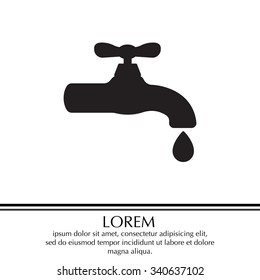 Water tap vector icon