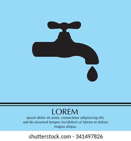 Water tap vector icon