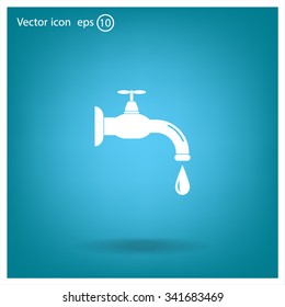 Water tap vector icon