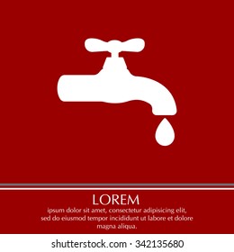 Water tap vector icon