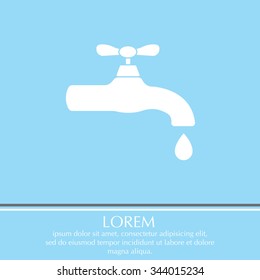 Water tap vector icon