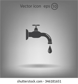 Water tap vector icon
