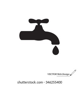 Water tap vector icon