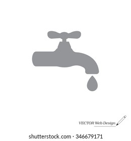 Water tap vector icon